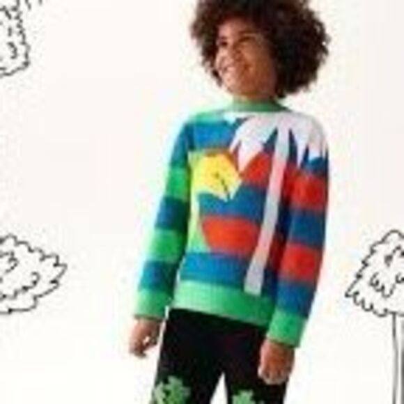 NWT Stella McCartney Kids Colorful Palm Tree Print Sweatshirt.  Size 8 - Picture 1 of 9